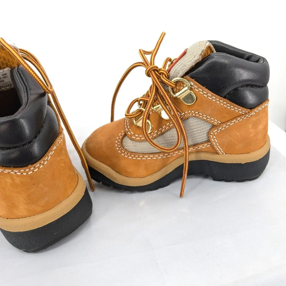 Timberland Toddler Boots Wheat Leather Hiking Lace Up Size‎ 5 Kids